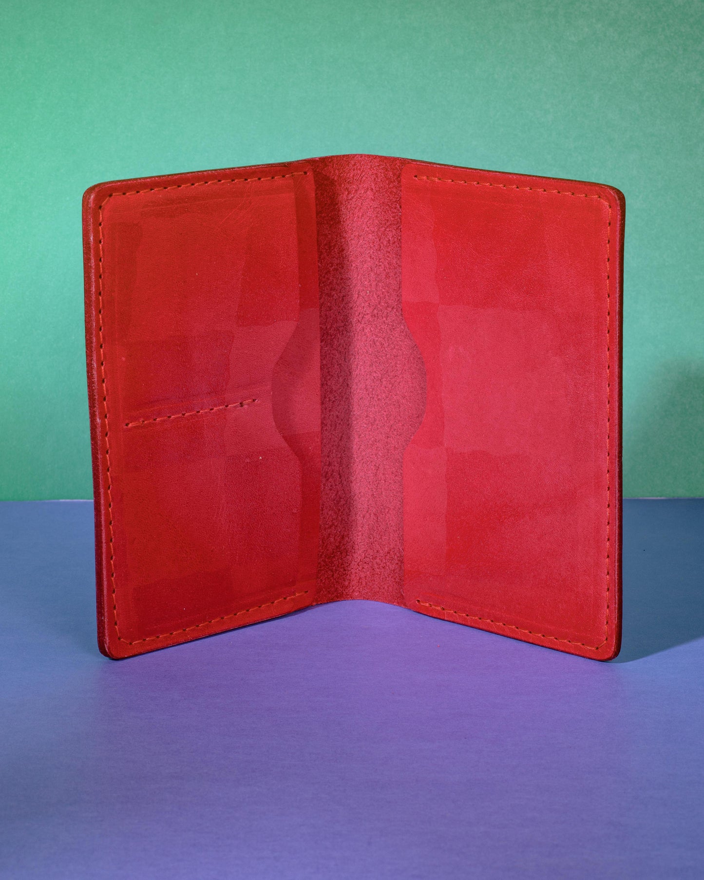 Glossy Check Rose Passport Wallet
