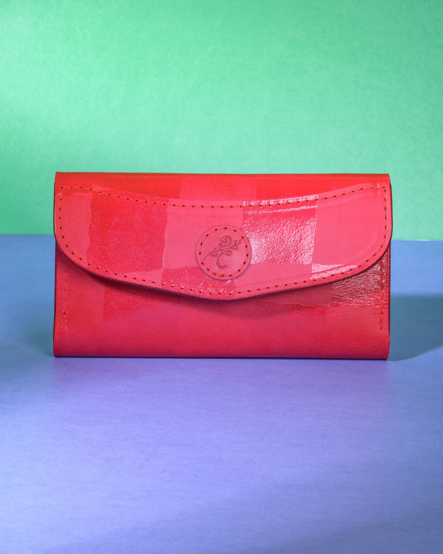 Glossy Check Rose Shelby Wallet