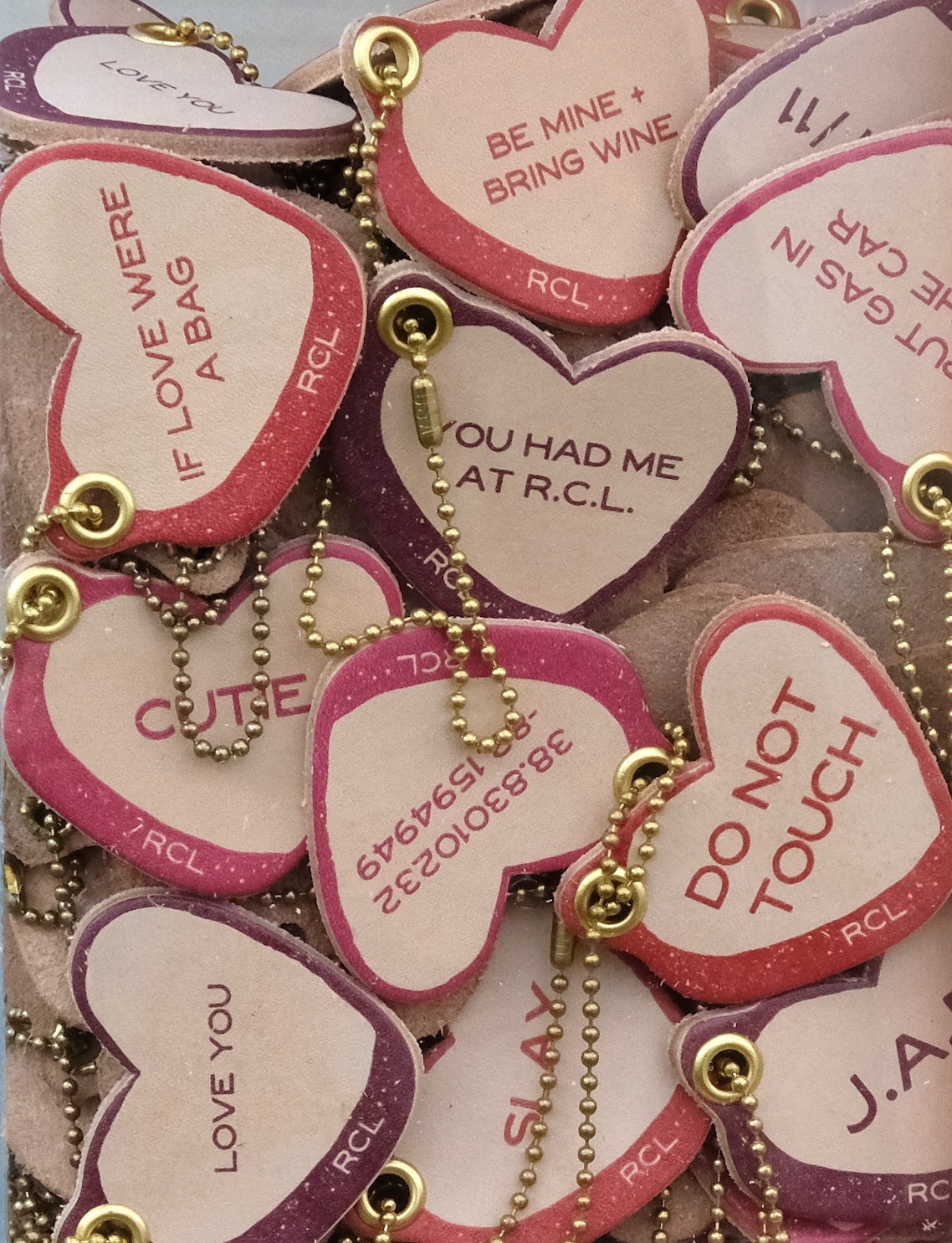 Conversation Heart Keychain