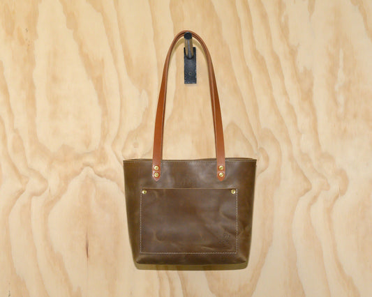 Small Tote | Stoned Oil Tan