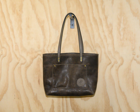 Medium Tote | Gray Bison with Sewn Straps