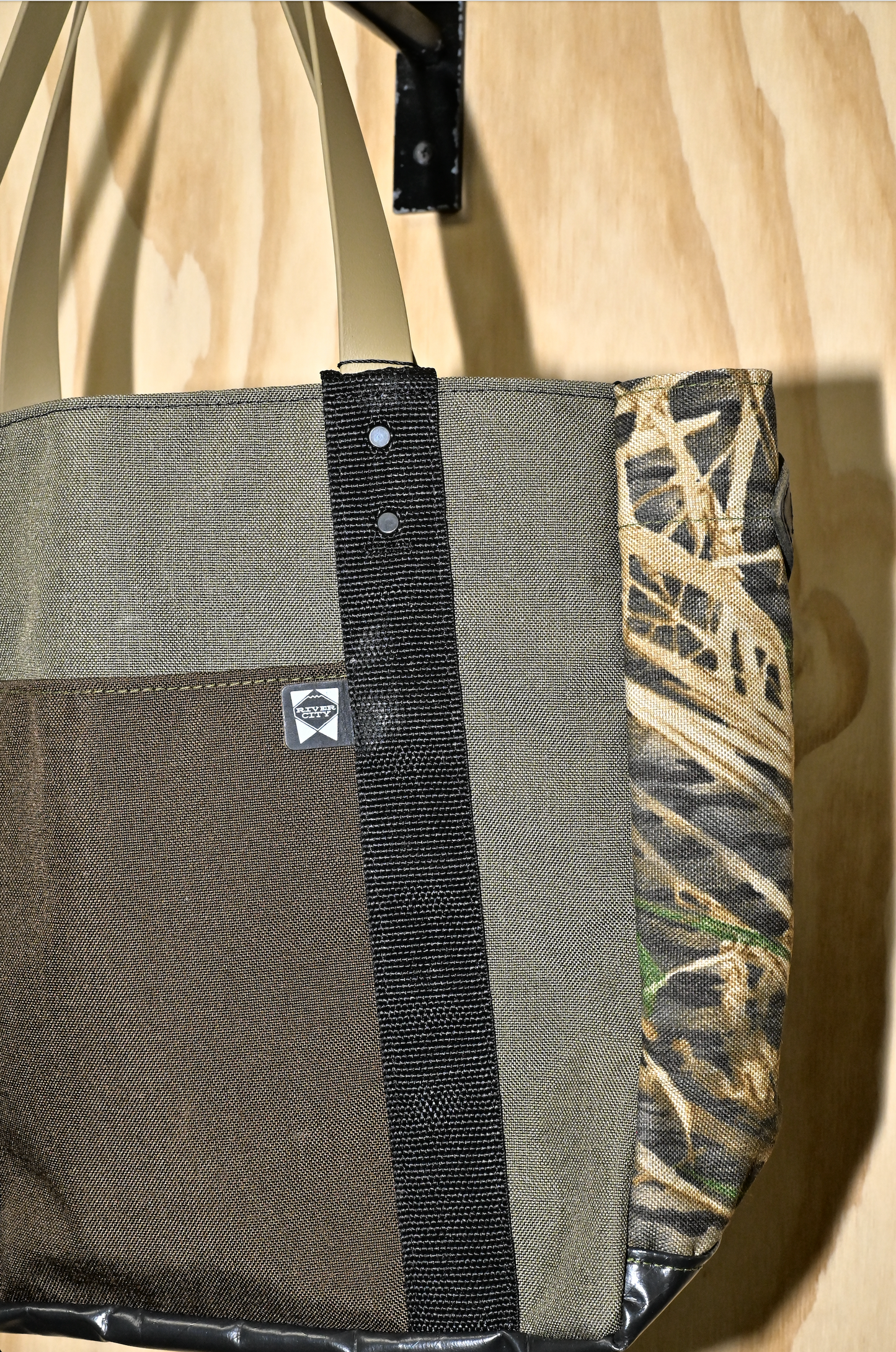 Camo Tote in Green & Brown